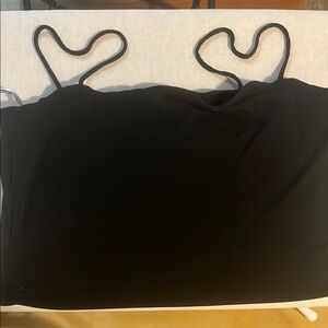 Black Spaghetti Strap Women's Top